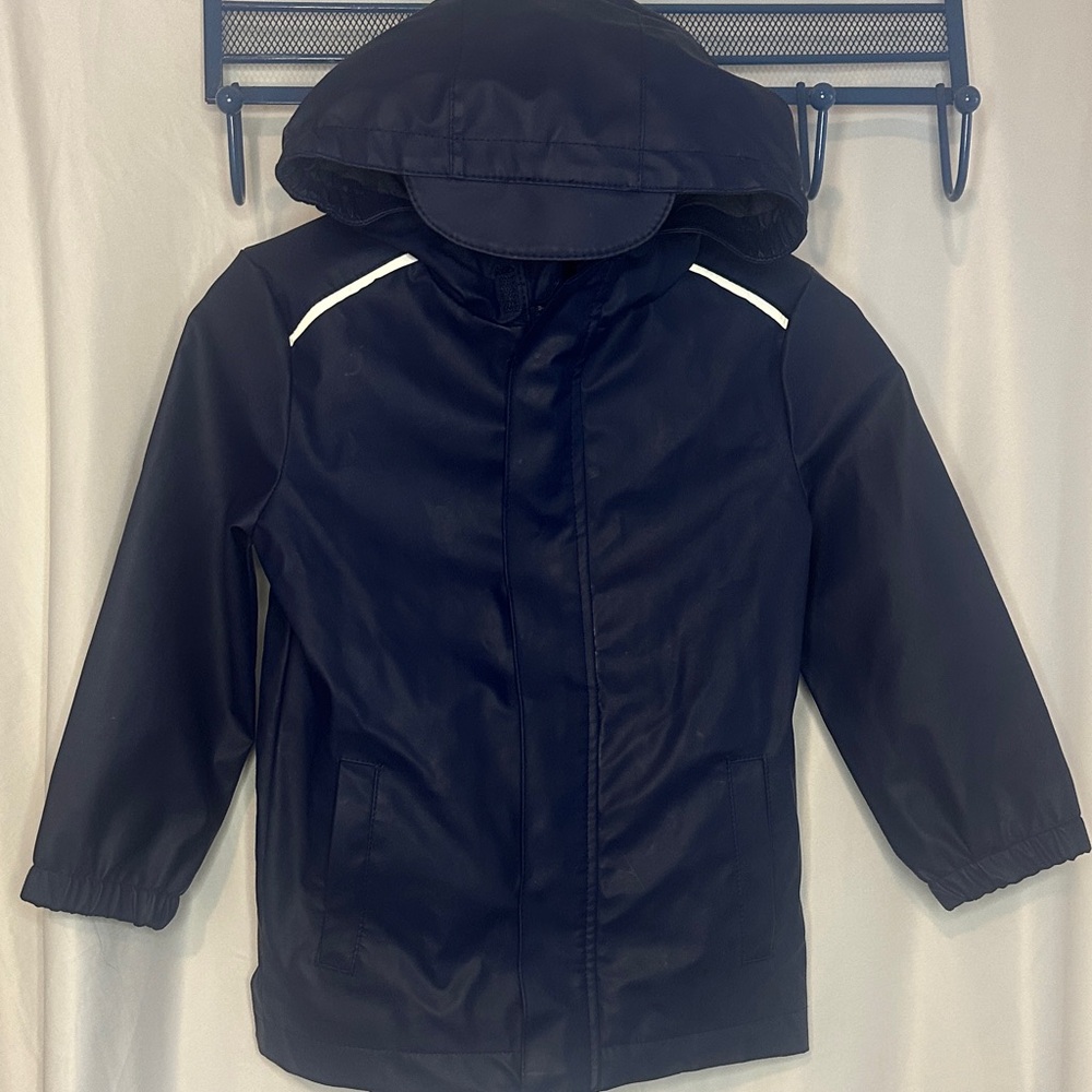 Kids Navy Blue Rain Jacket